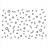 A black and white pattern with a few shapes vector
