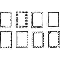 Set of frames for drawing on a white background vector