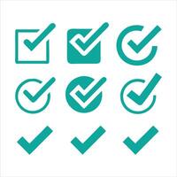 Check mark icon set vector