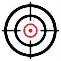 A target with a red dot in the center vector