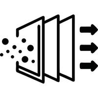 A black and white icon of a refrigerator vector
