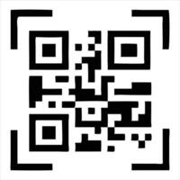 A qr code is shown on a white background vector