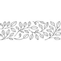 A drawing of leaves on a white background vector