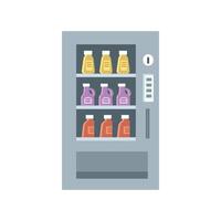 Vending machine. Bottle in the vending machine. Bottle of water. Bottle of soap. Modern vending machine. vector