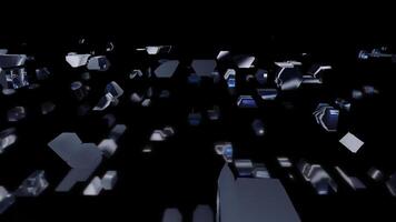 Hexagon 3D text effect animation with element 3d effect video