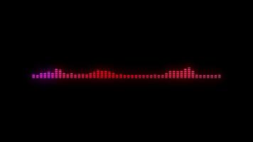 line audio wave visualization, audio waveform with frequency Animation Isolated on Black Background video