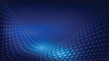 abstract futuristic blue background with graphic dots pattern and glowing light vector