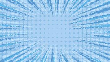 blue cartoon background with abstract frame lines and dots pattern decoration vector