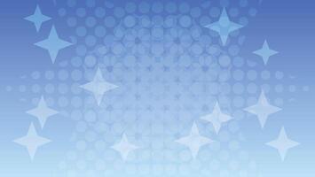 abstract blue background with dots pattern and festive star decoration vector