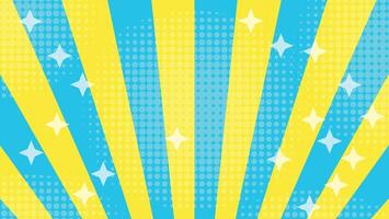 abstract background with festive blue and yellow rays with decorative star vector