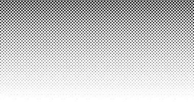 Black and White Halftone Dot Gradient Background.Abstract black and white halftone banner background with gradient fading dot pattern .Monochrome Effect. illustration vector