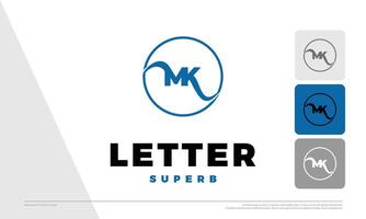 Initial Letter MK Icon Illustration Design vector