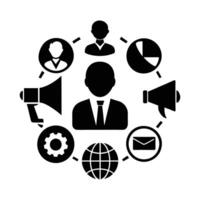 digital icon set silhouette on a white background vector