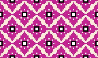 a detailed pattern composed of pixel designs with dark pink flowers on light yellow background , design for fabric or various pattern printing works. vector