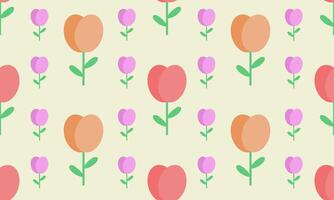 a pattern composed of pink,red,orange flower with yellow background , design for fabric or various pattern printing works. vector