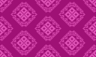 a detailed pattern composed of pixel designs with light pink square on dark pink background , design for fabric or various pattern printing works. vector