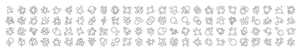 Foam Modern Outline Style Icons for Design, Cards, Apps, Social Networks vector