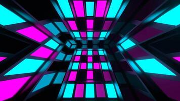 Rosa e ciano lento estroboscópico luzes sistema fundo vj ciclo dentro 4k video