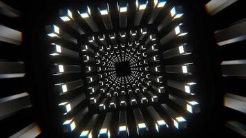 White Neon Columns Tunnel Background VJ Loop in 4K video