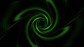 Green and Orange Spiral Light Mesh Tunnel Background VJ Loop in 4K video