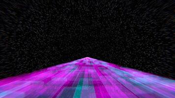 Pink and Cyan Space Bridge Background VJ Loop in 4K video