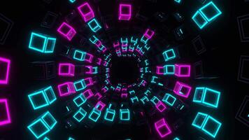 Pink and Cyan Movement Through Strobe Squares Background VJ Loop in 4K video