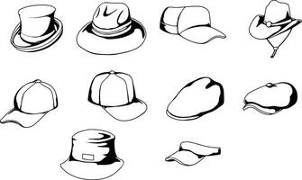 outline hat illustration vector