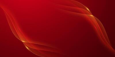Abstract red background with wavy lines vector