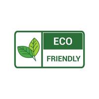 eco friendly leaf logo design concept label idea vector