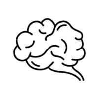 brain icon design concept outline style vector