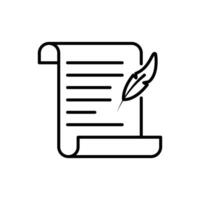 history book writing icon design concept line style vector
