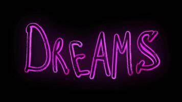 dreams word animation video