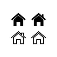 Home icon set collection design template vector