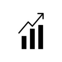 graph growth icon design concept template idea vector