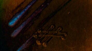 Grunge textured background Glowing ink Loop video