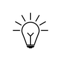 lightbulb icon design line style vector