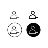 user delete icon design template vector