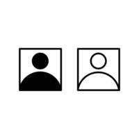 avatar profile icon user design template with square vector