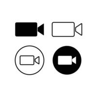 camera icon set design template vector