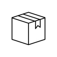 icon box package design concept line style vector