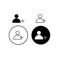 add new user icon design template vector