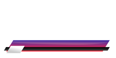 Gradient Colourful Lower third Design on a Transparent Background png