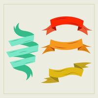 Set of Ribbons. Colorful Ribbon elements. Modern simple ribbons collection. design illustration. vector