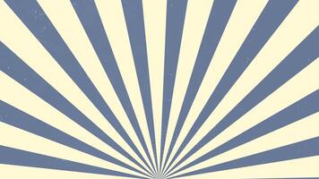 Sunbeam Vintage Retro Background Animation Loop with Cream and Blue Radial Lines video