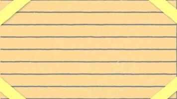 Animated Hand Drawn Notebook Paper Background with Tape in Soft Pastel Colors video