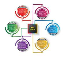6 options or steps infographic template design vector