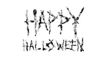Black Textured Halloween Greeting with Jitter Effect and White Background for Color Key video