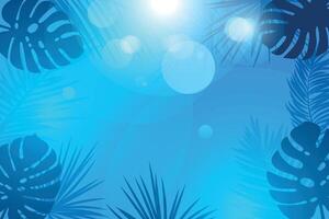 Realistic background for summer season. Beach background. Realistic summer background. Gradient background for summer season celebration. Palm tree. Vacation vector