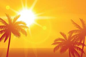 Realistic background for summer season. Beach background. Realistic summer background. Gradient background for summer season celebration. Palm tree. best vector