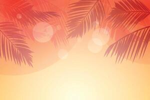 Realistic background for summer season. Beach background. Realistic summer background. Gradient background for summer season celebration. Palm tree. Holiday vector